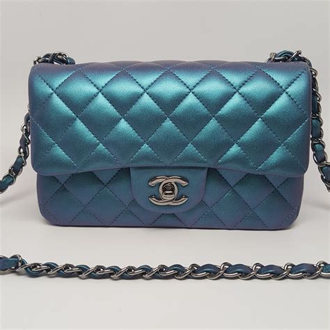 chanel turquoise metallic claccic flap medium bag|discontinued Chanel flaps.